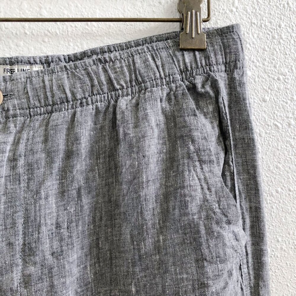 FREELINE 100% Linen Elastic Waist Pants Size Large - Picture 5 of 7